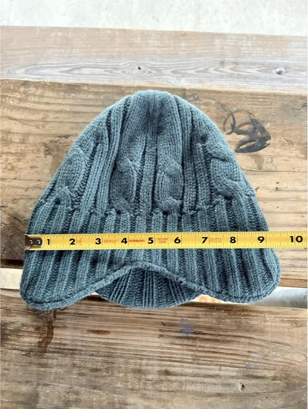 Carhartt Fleece Lined Cable Knit Ear Flap Beanie OSFA - Image 4