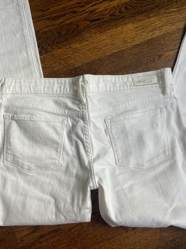 White Denim Skinny Curve Jeans Size 28 - Image 5