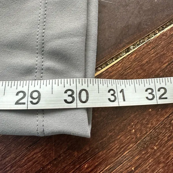 NWT Halara Pants L Flex High Waisted Straight Leg Crepe Work Gray Pockets - Image 8