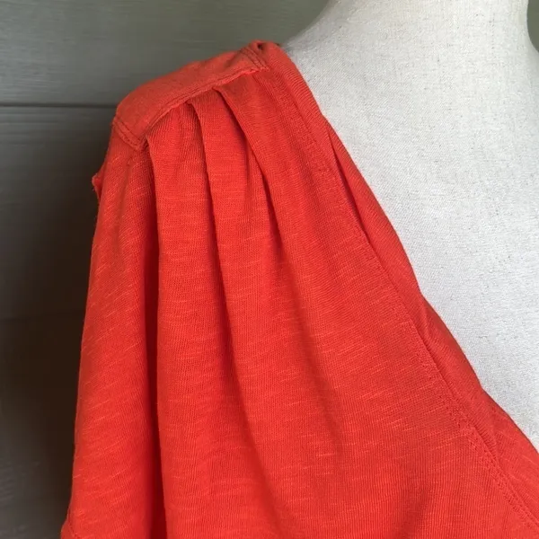 Pilcro Orange Flutter Sleeve Knit Top - Image 2