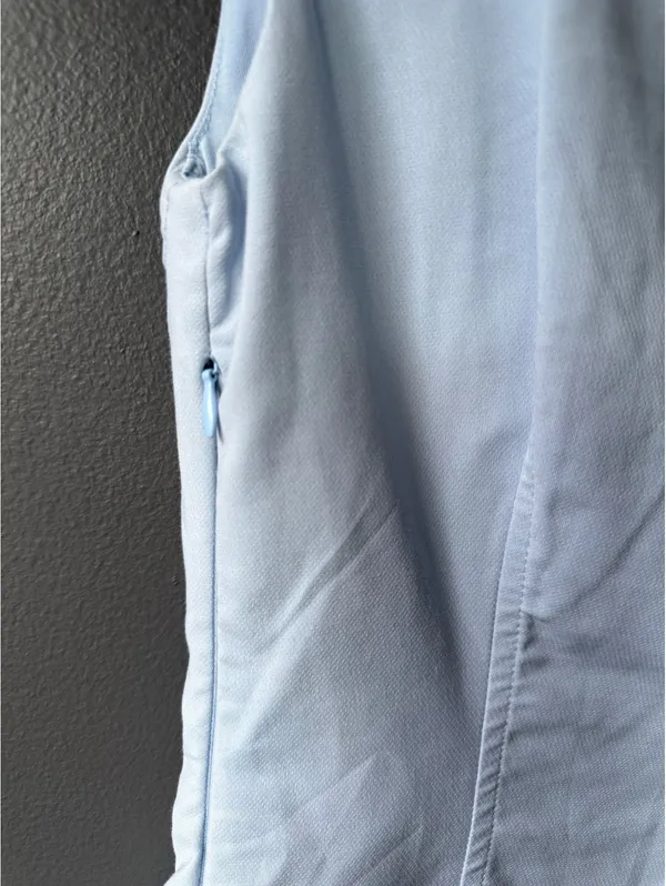 Zara Light Blue Sleeveless Bodycon Dress Size S - Image 6