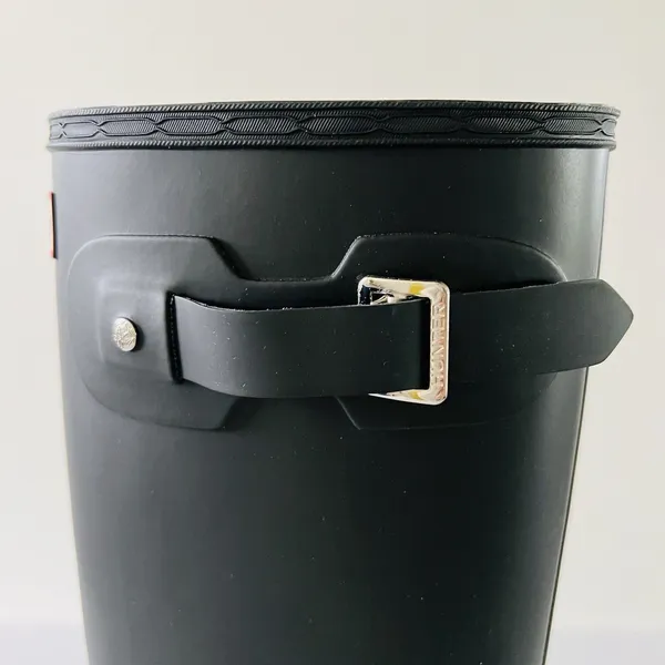 HUNTER Original Tall Black Buckle Strap Rain Boots - US 10 - Image 5