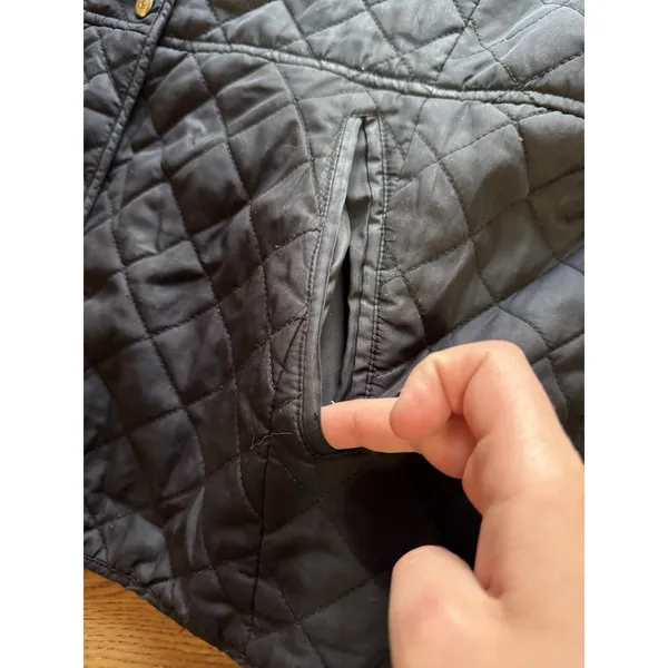Ralph Lauren Women Quilted Jacket Size‎ Large Button Front Pockets Classic READ - Image 7