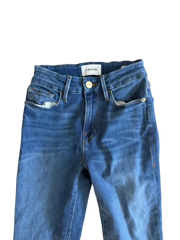 FRAME Le Crop Mini Boot Leg Denim Jeans Size 24 - Image 5