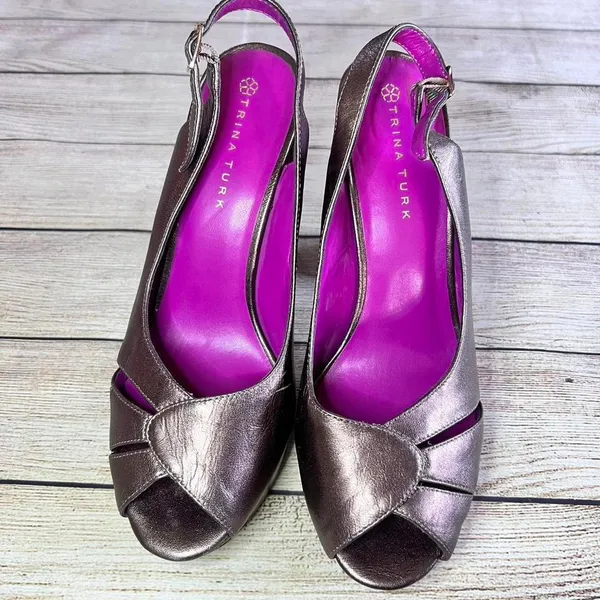 Trina‎ Turk metallic heels - Image 2