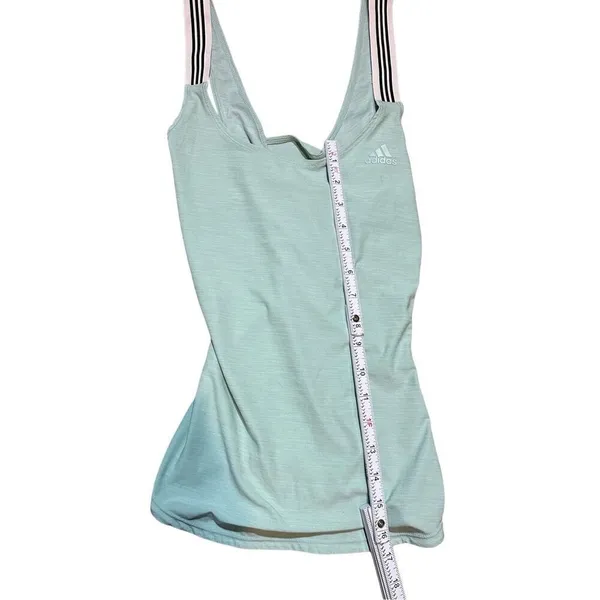 adidas women’s light green cross back tank top‎ Sz S - Image 4