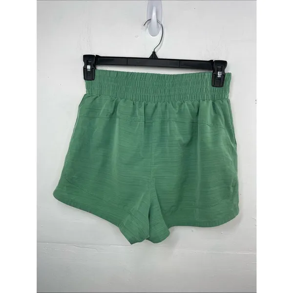 Adidas Women's Pacer Woven High Rise 3" Training Shorts Green Large 3” - Image 4