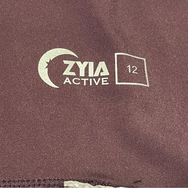 ZYIA Active Womens Size 12 Purple Capri Leggings Cropped Athletic Activewear Gym - Image 2