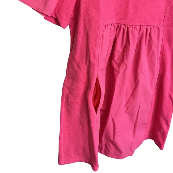 English Factory Pink Mixed Media Ruffle Sleeve Babydoll Mini Dress SY218D XS - Image 4