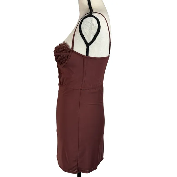 Urban Outfitters Small Brenna Slip-Style Bustier Mini Dress Lace Accent Stretch - Image 6