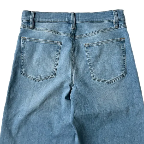 Frame Le Slim Palazzo Wide Leg Cropped Jeans Honeymoon Light Blue LSP814 Size 31 - Image 5
