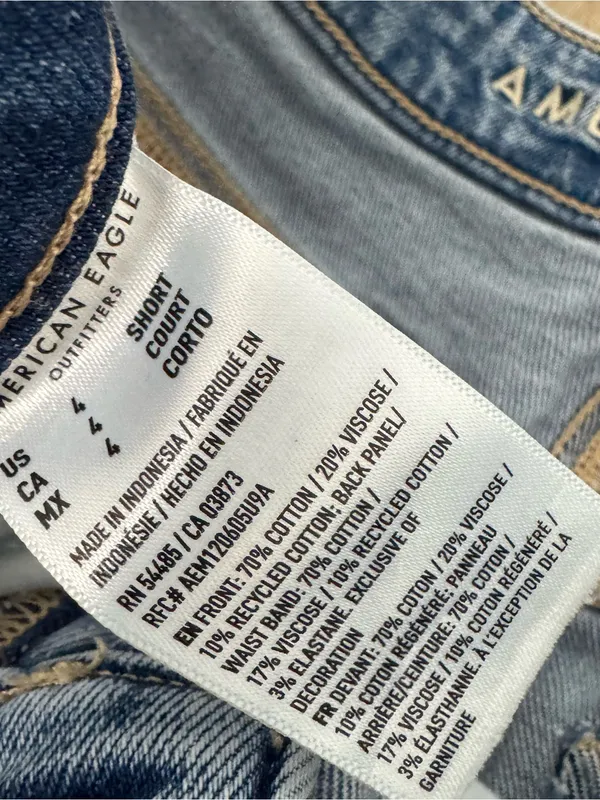 American Eagle Distressed Mom Jean Blue Denim Jeans - Image 5