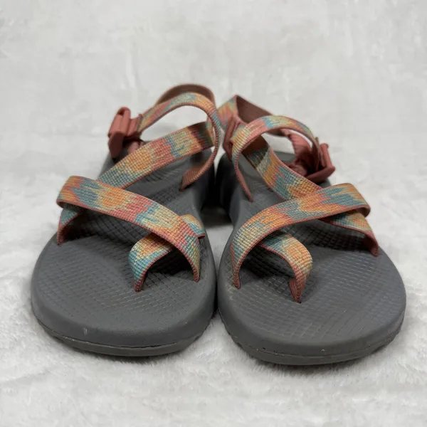 Chaco Z‎ Cloud 2 Womens Size 8 Gray Multi Strap Hiking Sandals Toe Loop Sporty - Image 2