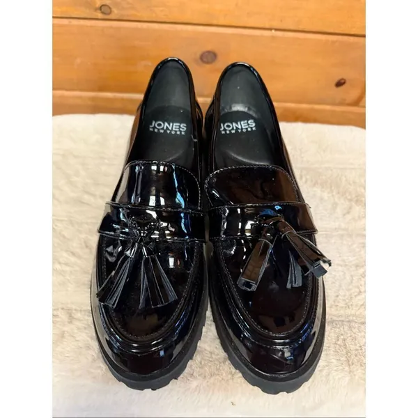 Jones New York Women's Loafers Priscilla Black patent leather Sz 10 NWOB - Image 6