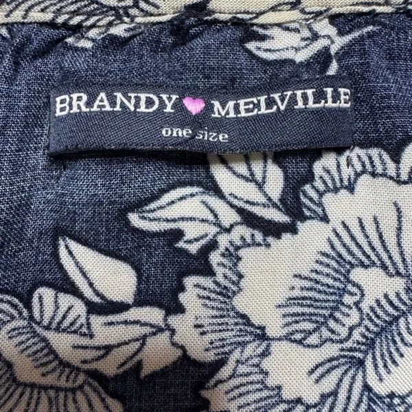 Brandy Melville Jada Dress One Size Black Floral Mini Sundress Spaghetti‎ Strap - Image 5