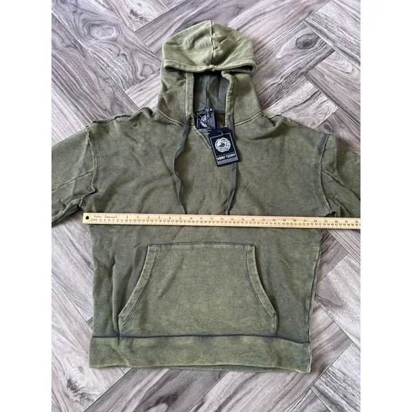 ALPHALETE Women’s Terry Oversized Hoodie- Green Aventurine, Size Medium - Image 2