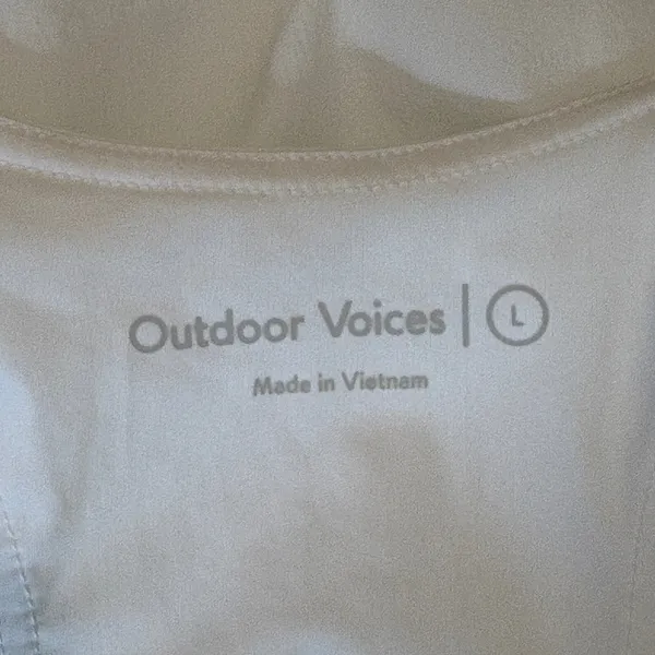Outdoor Voices Ace Pleated Tennis Dress White Racerback Athleisure Preppy Large - Image 6