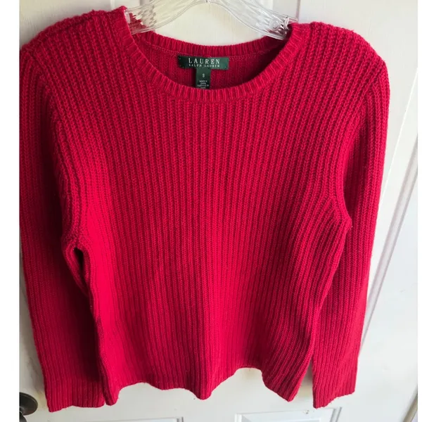 Vintage Ralph Lauren Women's Holiday Rd Chunky Knit Lambswool Angora Sweater S - Image 3