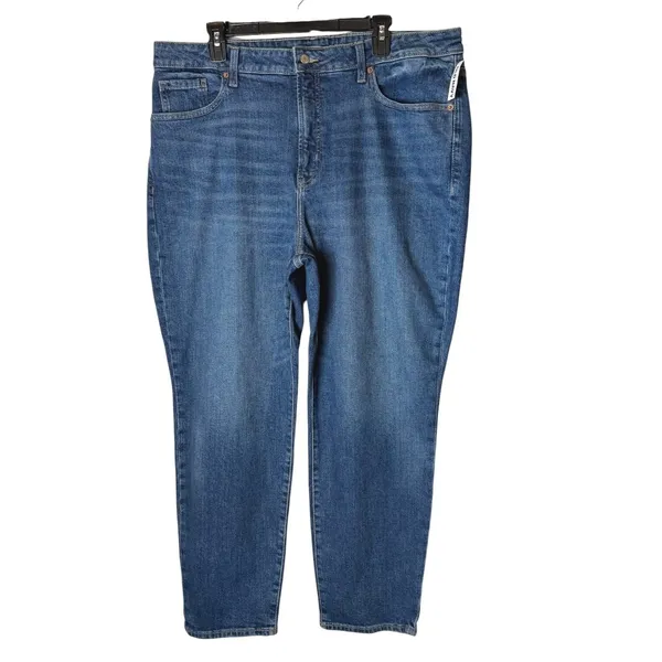 Old Navy OG Straight Jeans Women 18 Blue NWT High Rise Secret Slim Pockets Denim - Image 2