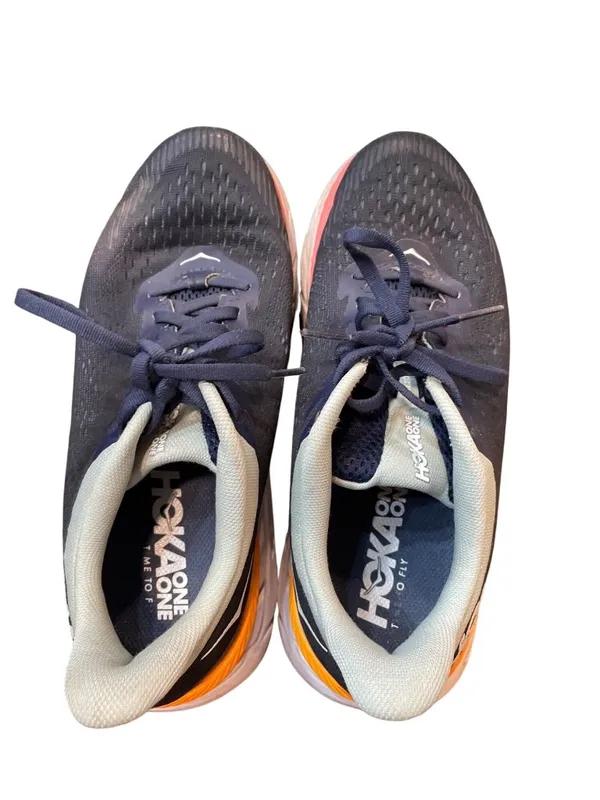 Hoka One Clifton 7 wms blue orange walking running sneakers sz 8.5D SKU 10-351 - Image 13