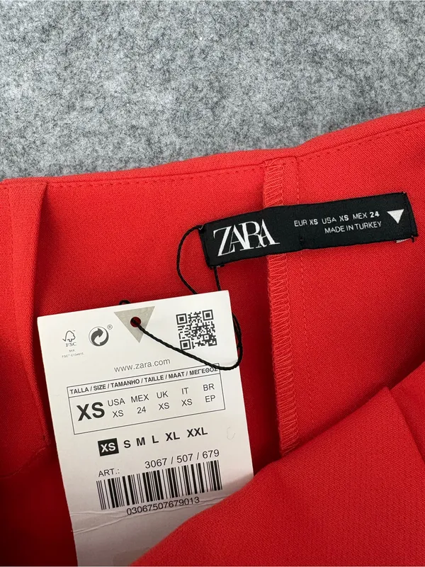 NWT Zara Red Mini skort XS - Image 6