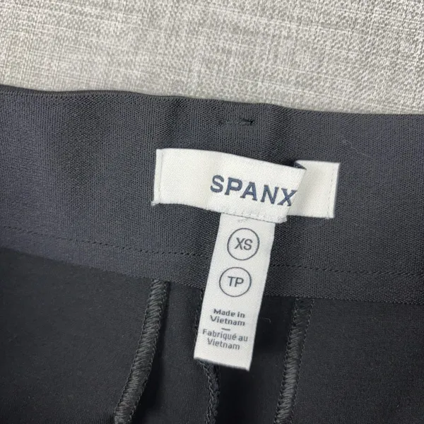 Spanx Pants Womens XS Black Ponte Tapered Pleated Pull On Stretch Dress - Image 7