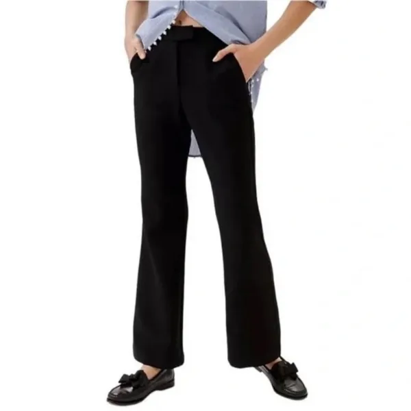 Anthropologie Exquise Sleek Flare Pants Black Office Career Size‎ XS minimalist - Image 7