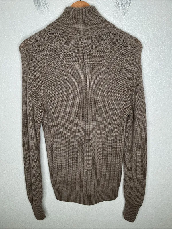 Quince Australian Merino Wool Half Zip Sweater Malted Toffee Extra Small - Image 10
