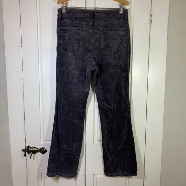 Pilcro and the Letterpress Women Gray Corduroy Straight Leg Pants 30 Tall Preppy - Image 2