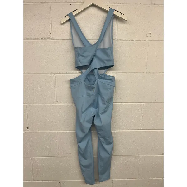 Free People Movement SzS Baby Blue Back It Up Sleeveless Cut Out Jumpsuit 1Piece - Image 4