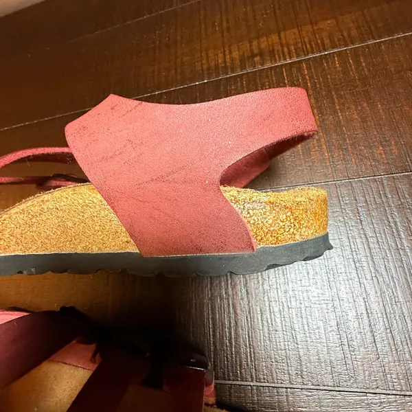 Birkenstock Franca Rose Red Leather Multi-Ankle Strap Sandals Womens 5 36 EU - Image 12