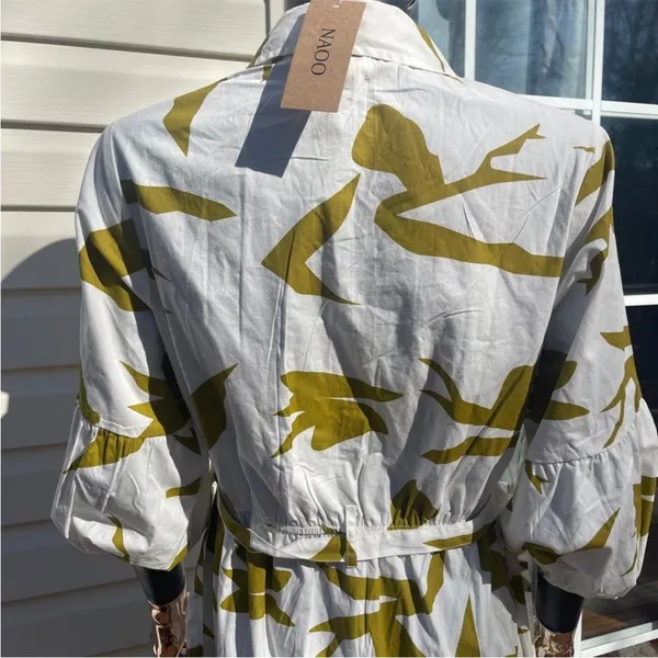 NWT Naoo‎ ivory and mustard dress size xl - Image 3