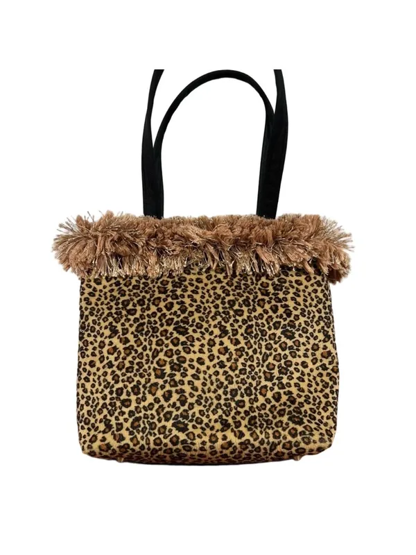 Elephant Tapestry Hand Bag with Fringe Edge - Image 2