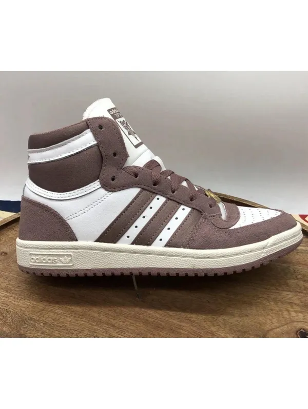 Size US 7 Women’s Adidas Top Ten RB High Casual Sneaker Shoe White Pink. - Image 2