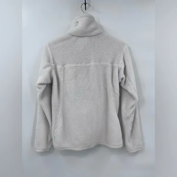 Patagonia Women's Re-Tool Snap-T® Pullover White S Fleece Teddy Sherpa Granola‎ - Image 2