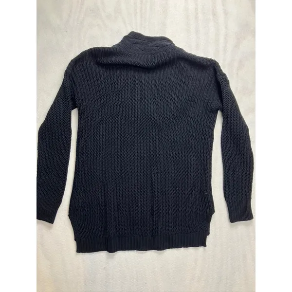 Lauren Ralph Lauren Black Cable Knit Cotton Sweater‎ Women's Size Medium - Image 8