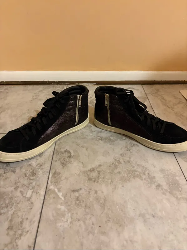 P448 Skate High Top Sneakers in Smog Black - Image 4
