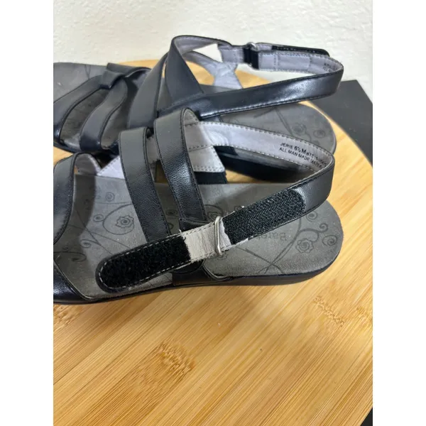 Baretraps Sandals 6.5 M Jerie Black Strappy Slingback Comfort Wedge Walking Shoe - Image 11