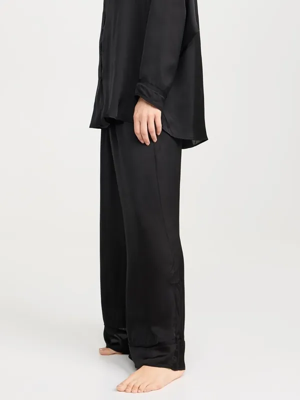 Free People Dreamy Days PJ Pants Solid Black - Image 4