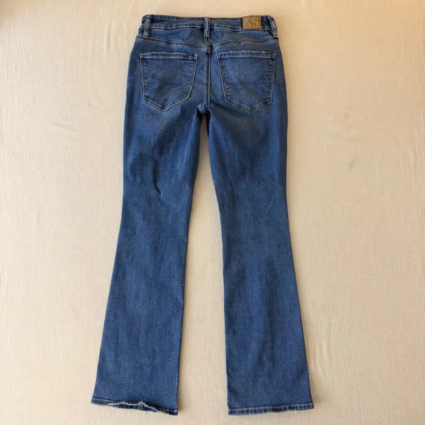 American Eagle Curvy High-Rise Skinny Kick Jeans Womens 2 Short Blue - Image 3