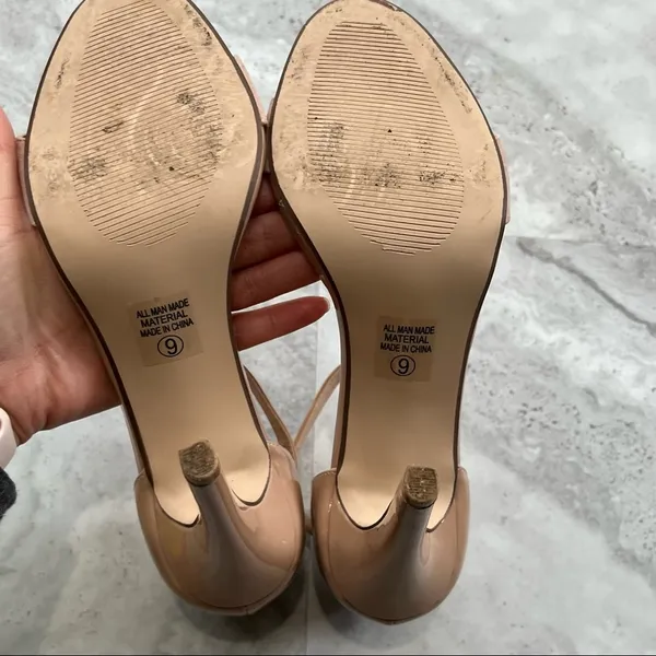 Charlotte Russe Nude Stiletto‎ Sandals Heels Size 9 - Image 4