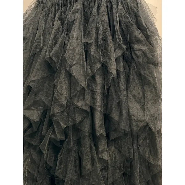 Faeriesty Maxi Dress Sz 1XL Black Lace Corset Tiered Tulle Gown‎ Goth Prom - Image 4