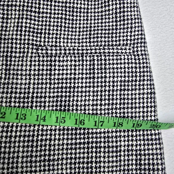 Abercrombie & Fitch Black White Houndstooth Pinafore‎ Mini Dress Pockets Medium - Image 8