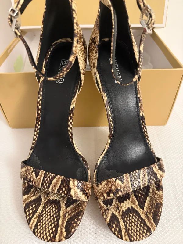 Michael Kors Python Print Ankle Strap Heels  - Image 5