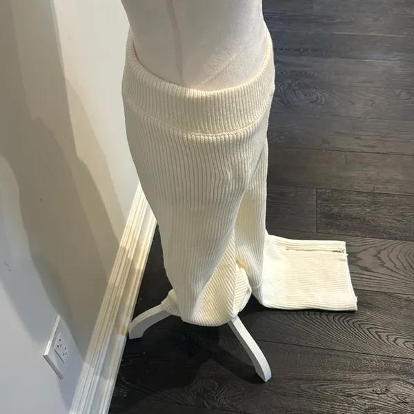 White Fox White Comfy Knit Lounge Pants - Image 3