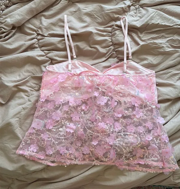 Pink Sequin Shein Top - Image 2