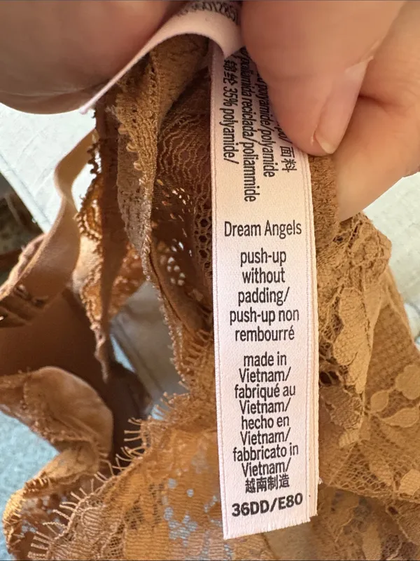 Victoria's Secret Lace Dream angels push up without padding bra in Brown 36DD - Image 3