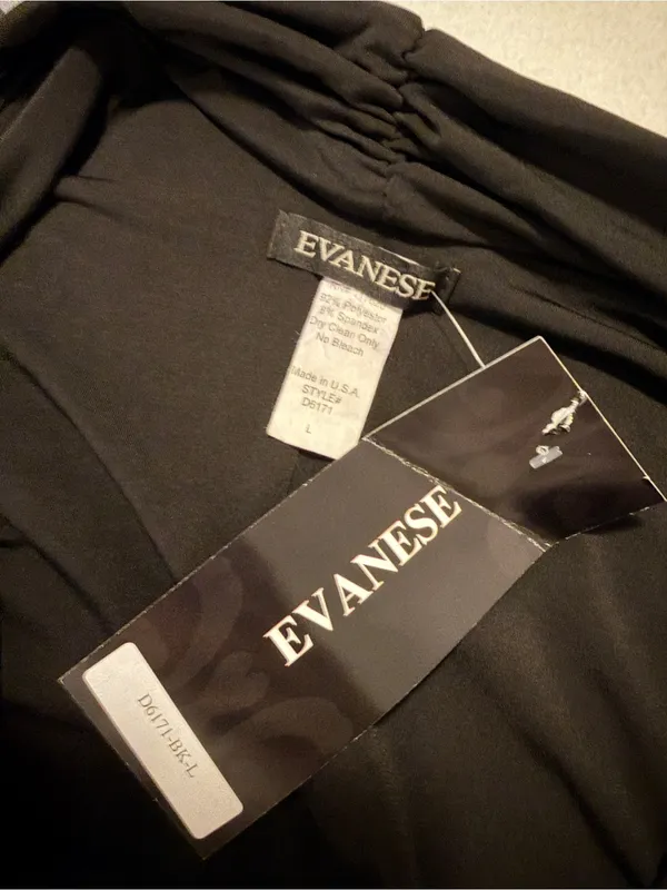 NWT Evanese Black Off-Shoulder Maxi Dress - Elegant Evening Dress - Image 3