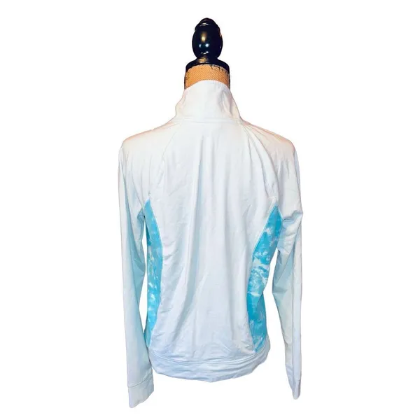 PINK 1/4 Zip Womens M Blue Pullover - Image 2
