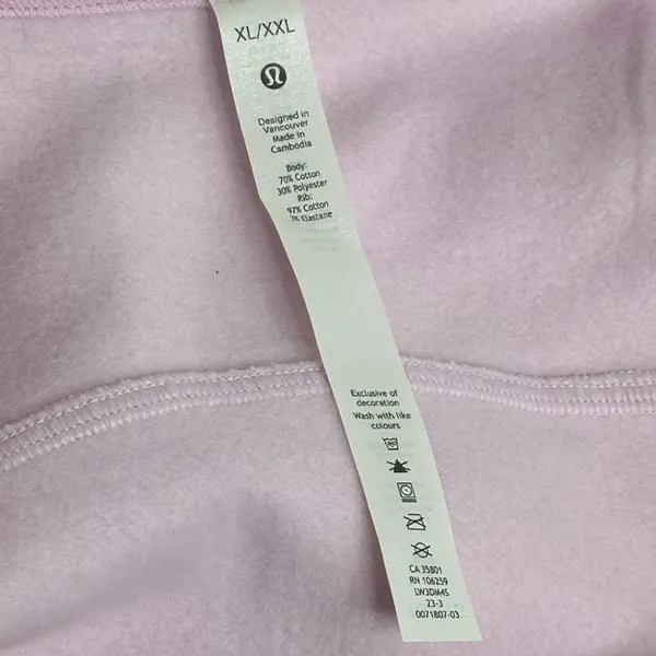 Lululemon Meadowsweet Pink Scuba Oversized Half Zip Hoodie Jacket XL/XXL New - Image 6